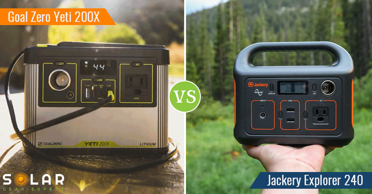 Goal Zero Yeti 200X vs Jackery Explorer 240 Goal Zero Yeti 200X vs Jackery Explorer 240